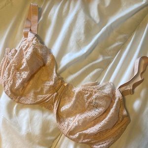Paramour Full-Coverage Nude Eyelet Lace Bra